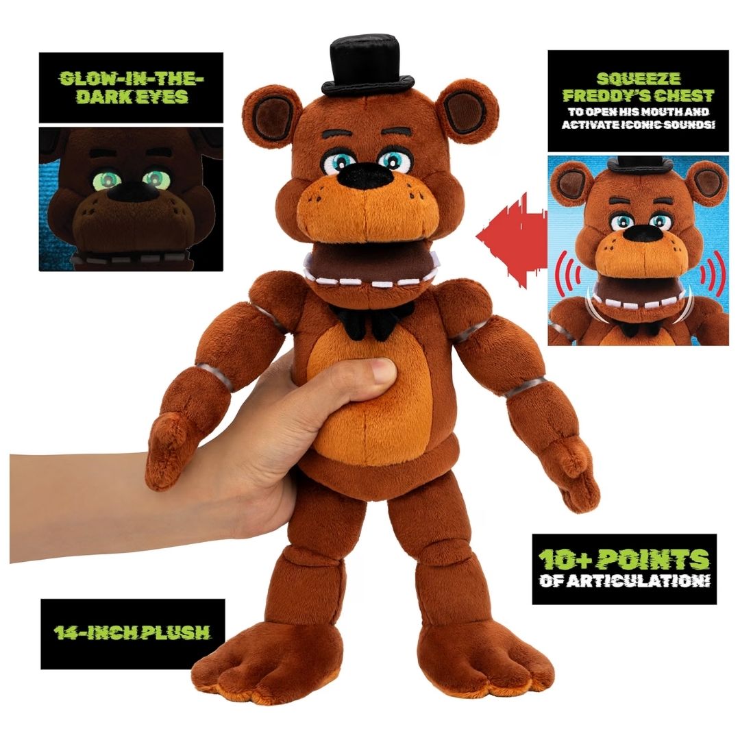 Five Nights At Freddy's 14" Poseable Freddy Fazbear Plush with Sound