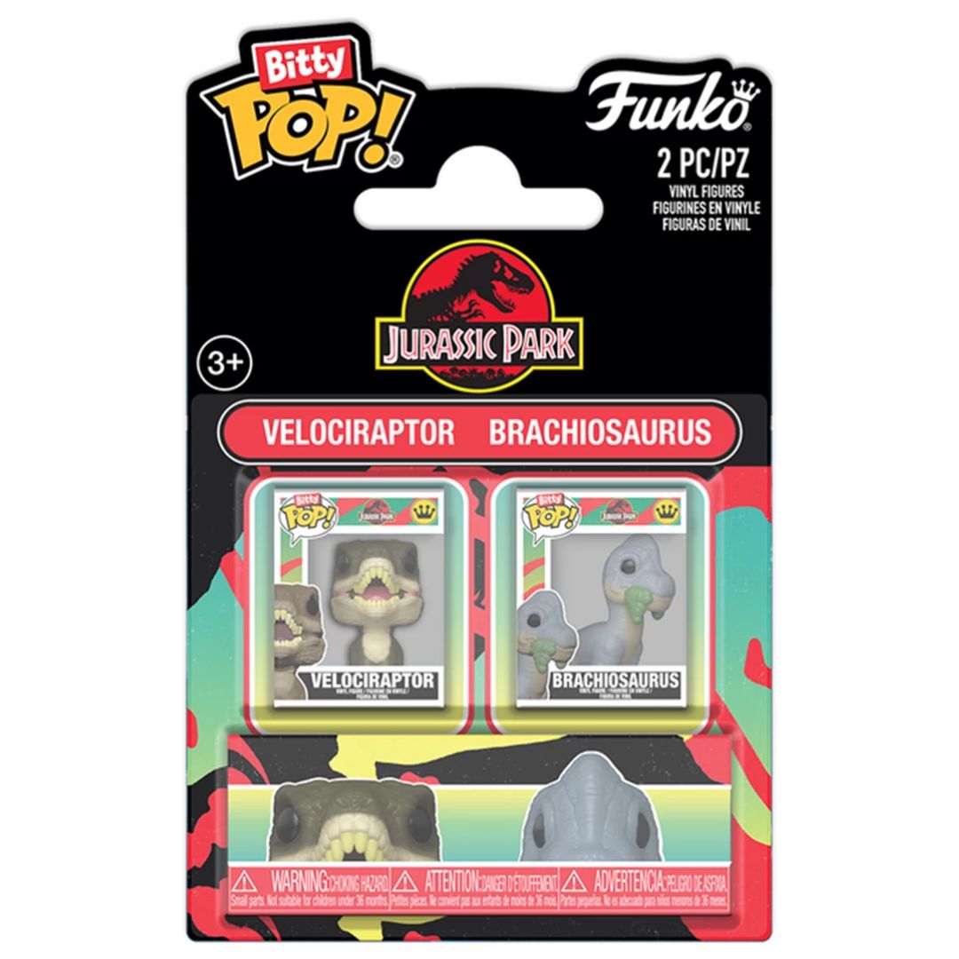 Bitty Pop! Jurassic Park 2 Pack - Velociraptor and Brachiosaurus