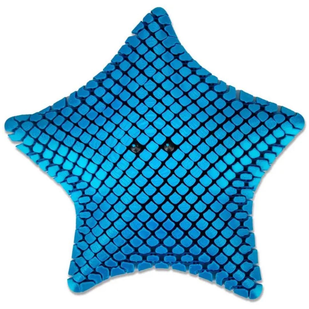 Blue 3D Printed Starfish