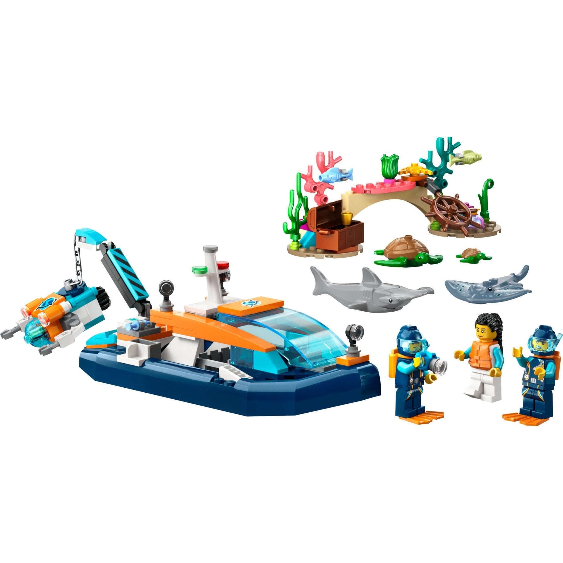 Toys N Tuck:Lego 60377 City Explorer Diving Boat,Lego City