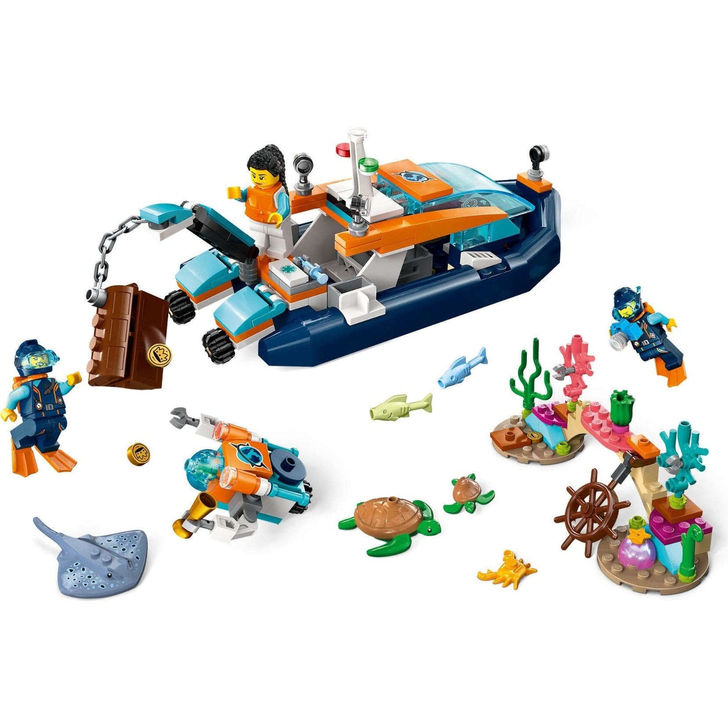 Toys N Tuck:Lego 60377 City Explorer Diving Boat,Lego City