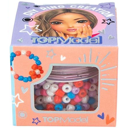 Toys N Tuck:Depesche Top Model DIY Ring Creation - Blue/Coral/White/Lilac/Pink,Top Model