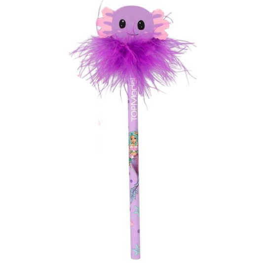 Toys N Tuck:Depesche Top Model Pencil With Eraser Topper - Purple Axolotls,Top Model