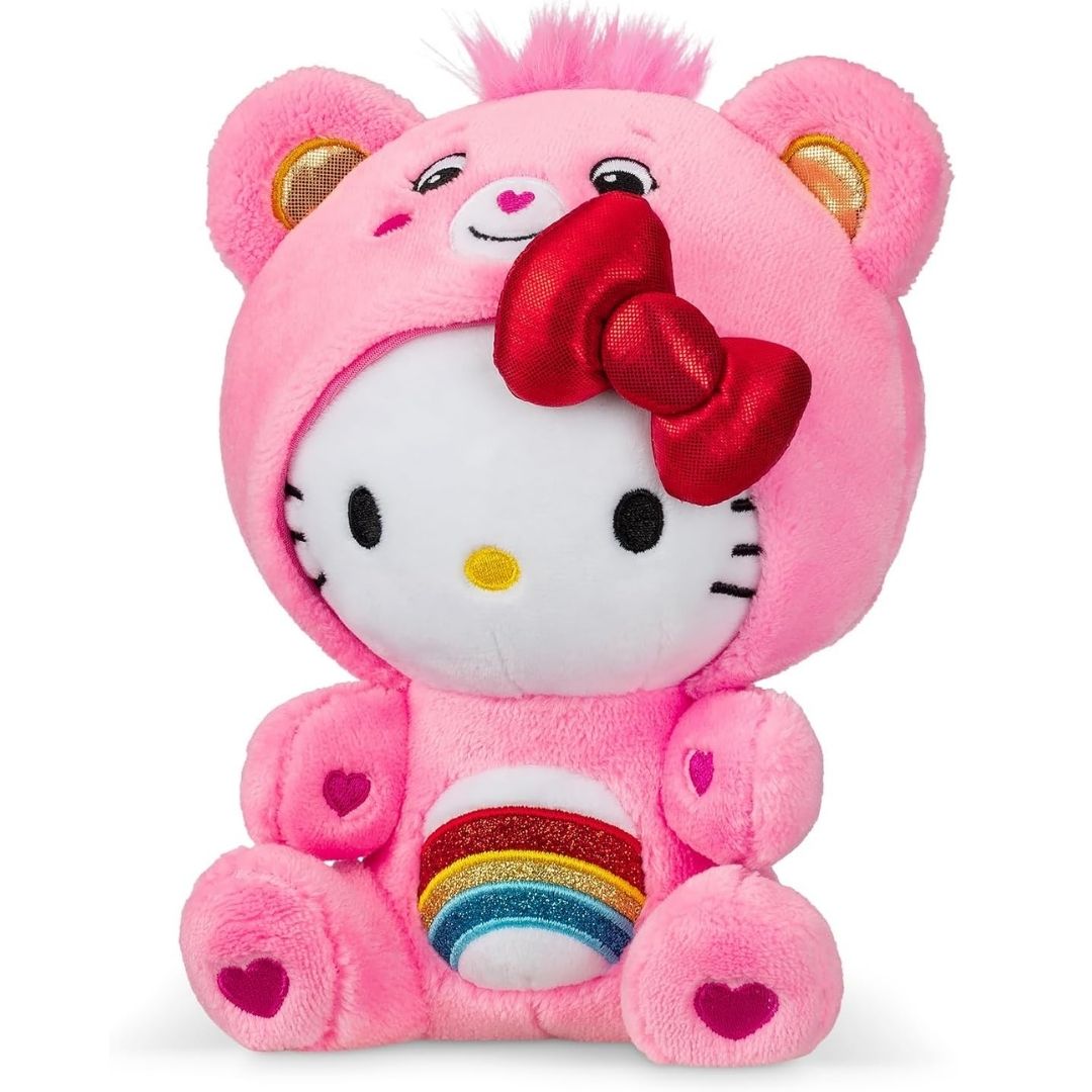Care Bears Hello Kitty and Friends 22cm Hello Kitty as Cheer Bear