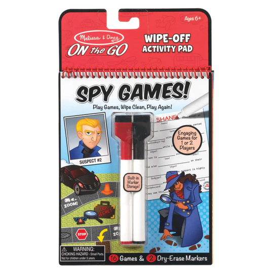 Toys N Tuck:Melissa & Doug On the Go Spy Games Wipe-Off Activity Pad,Melissa