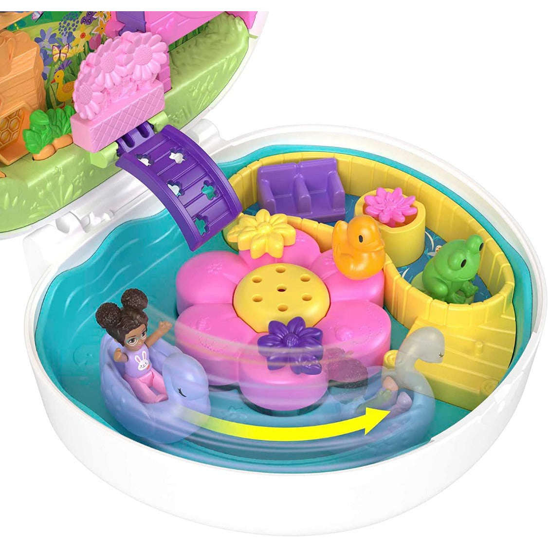 Toys N Tuck:Polly Pocket Flower Garden Bunny Compact,Polly Pocket