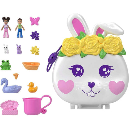 Toys N Tuck:Polly Pocket Flower Garden Bunny Compact,Polly Pocket