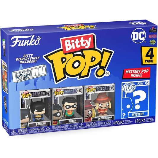 Toys N Tuck:Bitty Pop! DC 4 Pack - Batman, Robin, Scarecrow and Mystery Bitty,DC