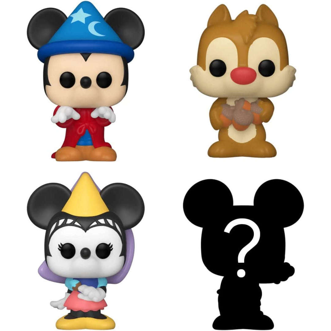 Toys N Tuck:Bitty Pop! Disney 4 Pack - Sorcerer Mickey, Dale, Princess Minnie and Mystery Bitty,Disney