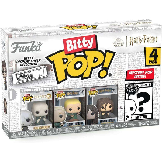 Toys N Tuck:Bitty Pop! Harry Potter 4 Pack - Lord Voldemort, Draco Malfoy, Bellatrix Lestrange and Mystery Bitty,Harry Potter