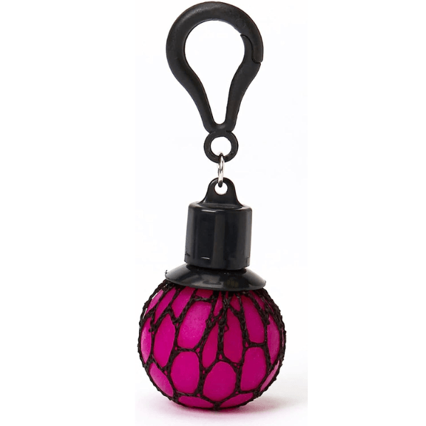 Toys N Tuck:Squishy Mesh Ball Keychain - Purple/Pink,Tobar