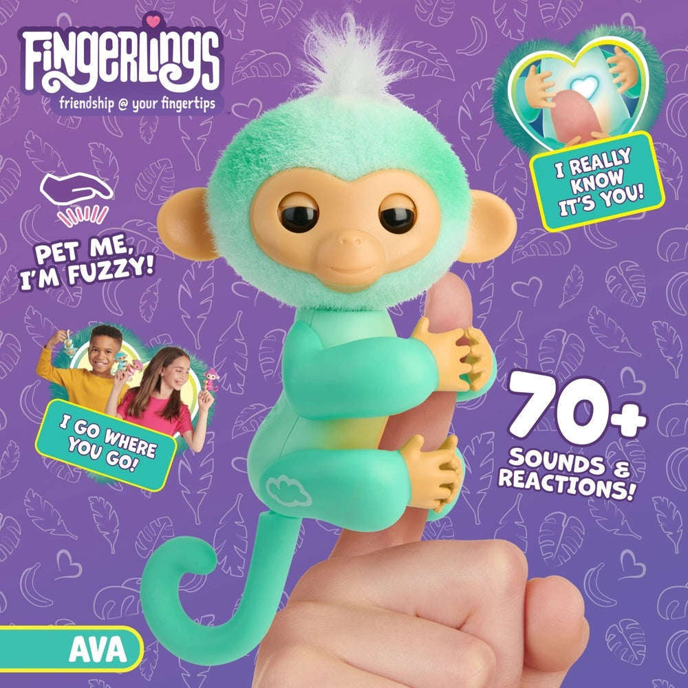 Fingerlings Monkey Teal- AvaToys from Character