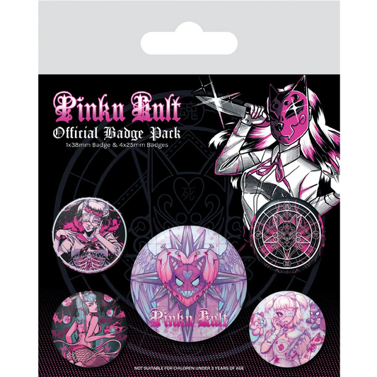 Toys N Tuck:Badge Pack - Pinku Kult (Deliciously Dark),Pinku Kult