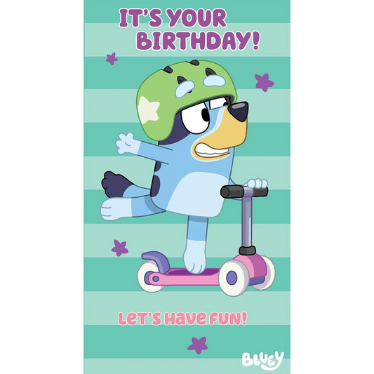 Toys N Tuck:Bluey Birthday Card - It's Your Birthday! Let's Have Fun,Bluey