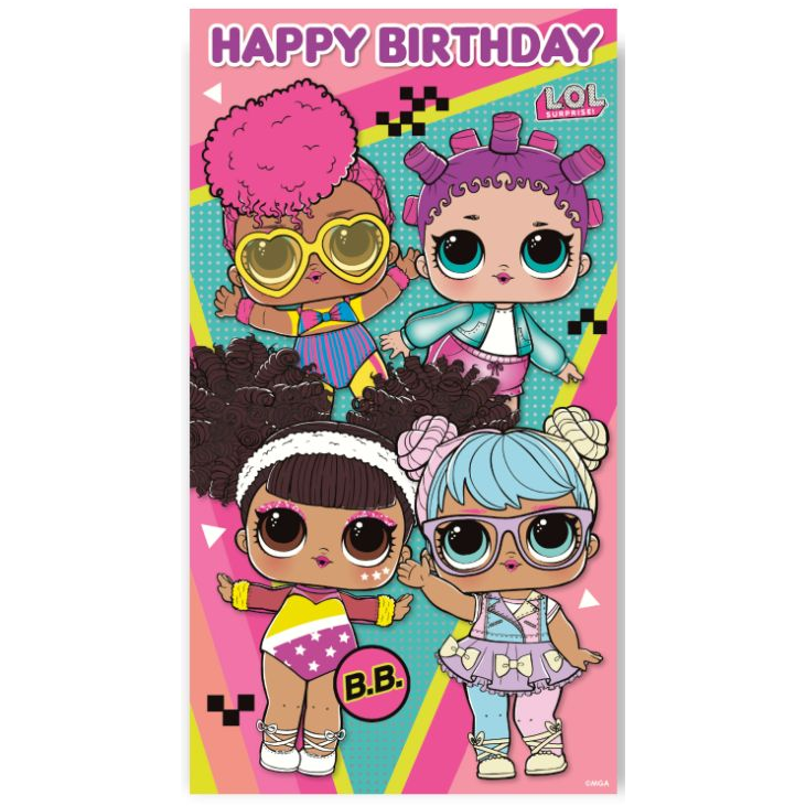 Toys N Tuck:LOL Surprise ! Birthday Card - Happy Birthday,LOL surprise