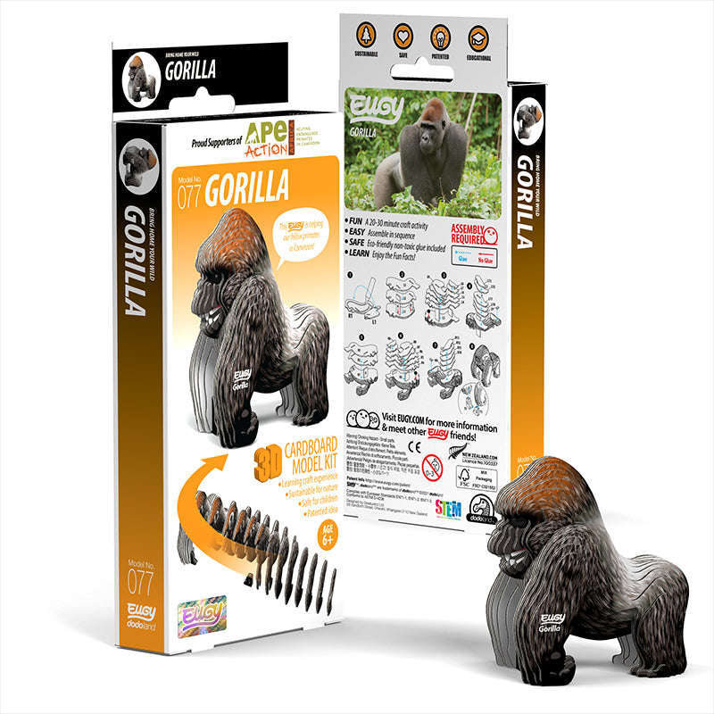 Toys N Tuck:Eugy 3D Model 077 Gorilla,Eugy