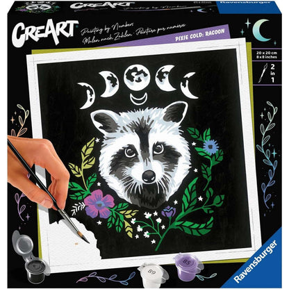 Toys N Tuck:CreArt - Paint By Numbers - Pixie Cold: Racoon,Ravensburger CreArt