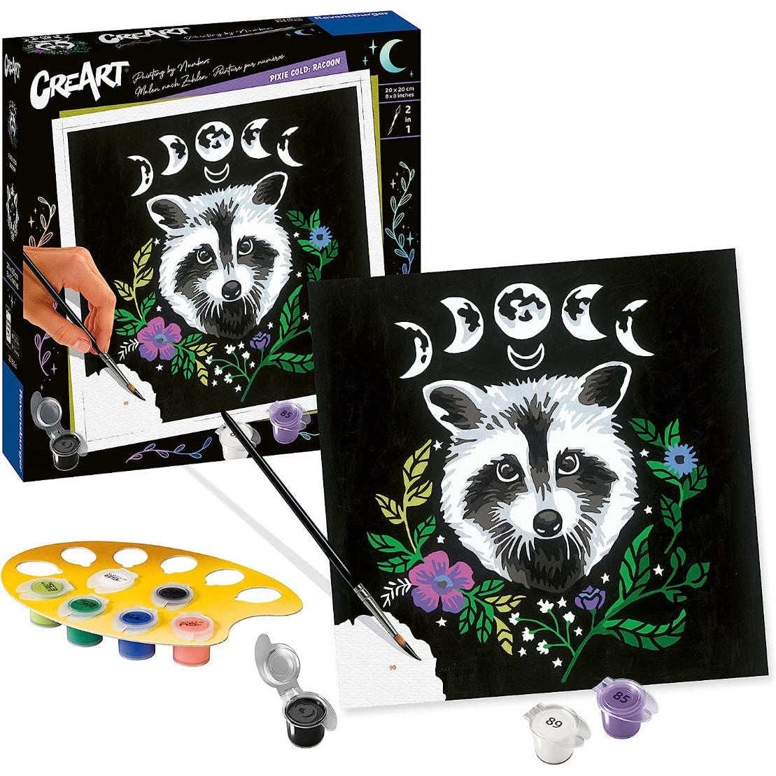 Toys N Tuck:CreArt - Paint By Numbers - Pixie Cold: Racoon,Ravensburger CreArt