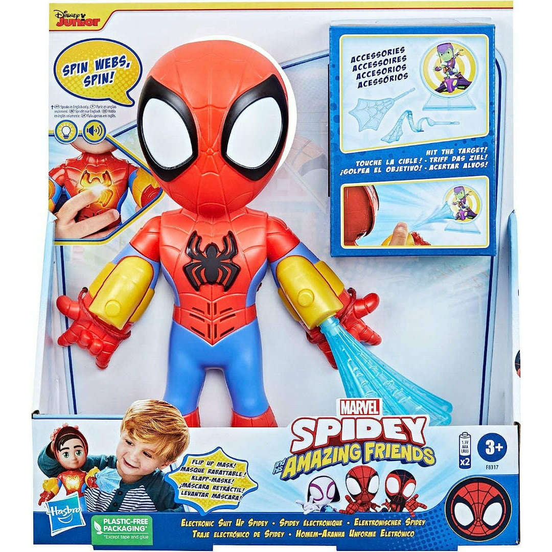 Toys N Tuck:Spidey and His Amazing Friends Electronic Suit Up Spidey,Marvel