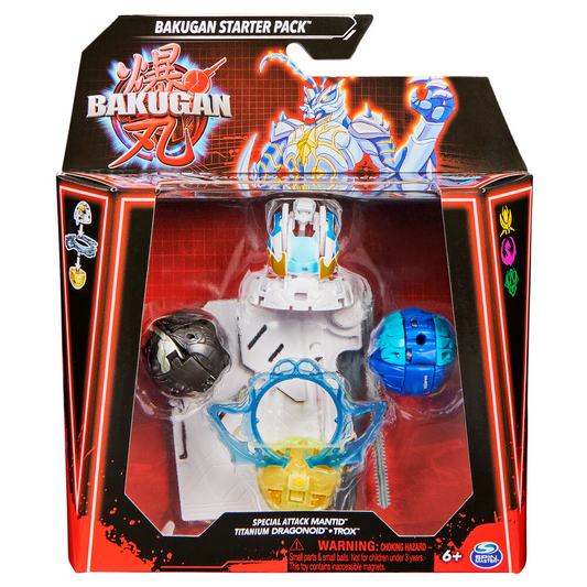 Toys N Tuck:Bakugan 3.0 Starter Pack Special Attack Mantid Titanium Dragonoid Trox,Bakugan