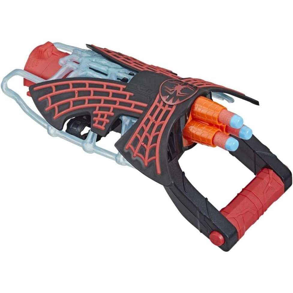 Toys N Tuck:Marvel Spider-Man Across the Spider-Verse Miles Morales Nerf Tri-Shot Blaster,Marvel