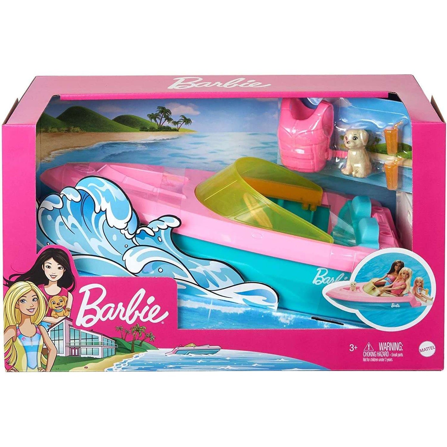 Toys N Tuck:Barbie Boat With Puppy And Accessories,Barbie