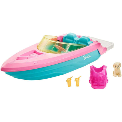 Toys N Tuck:Barbie Boat With Puppy And Accessories,Barbie