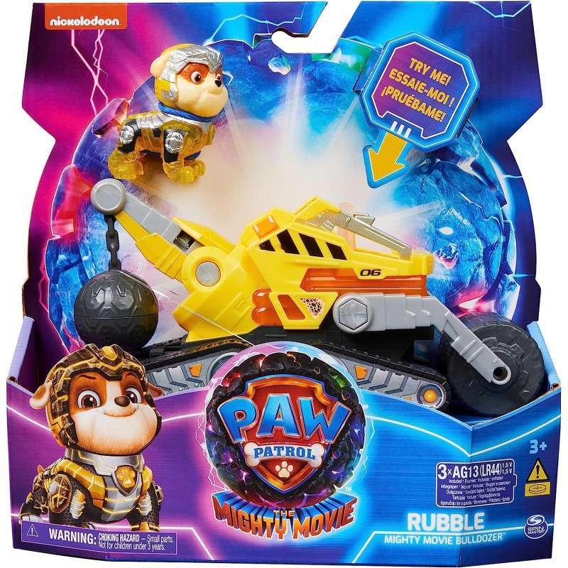 Toys N Tuck:Paw Patrol The Mighty Movie Rubble with Bulldozer,Paw Patrol