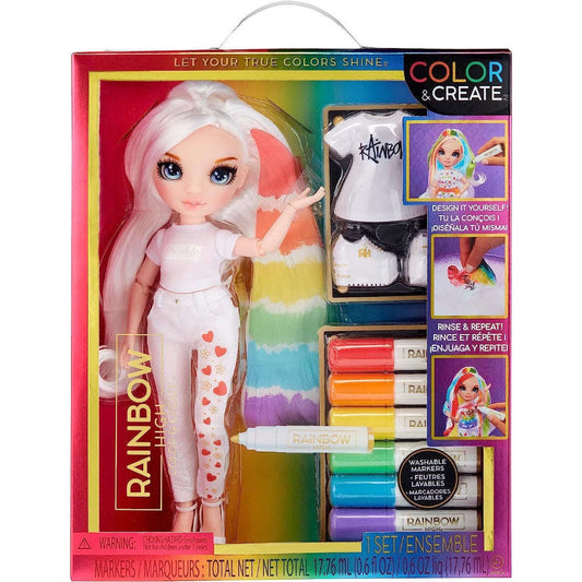 Toys N Tuck:Rainbow High Color & Create Fashion Doll,Rainbow High