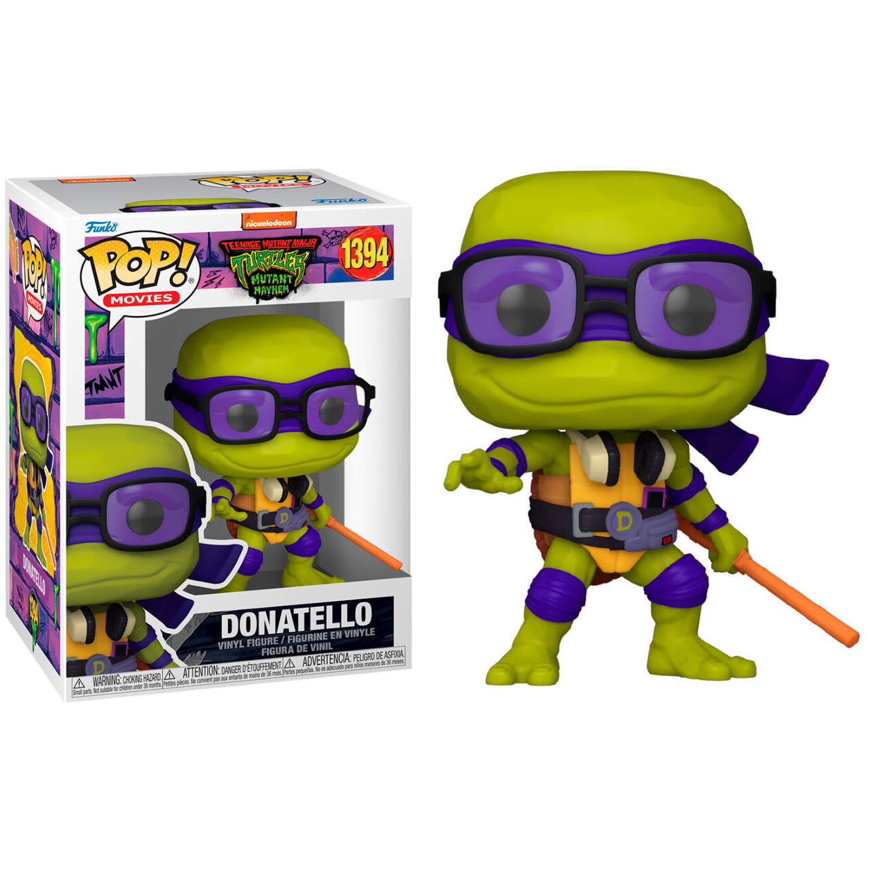 Toys N Tuck:Pop! Vinyl - Teenage Mutant Ninja Turtles Mutant Mayhem - Donatello 1394,Teenage Mutant Ninja Turtles