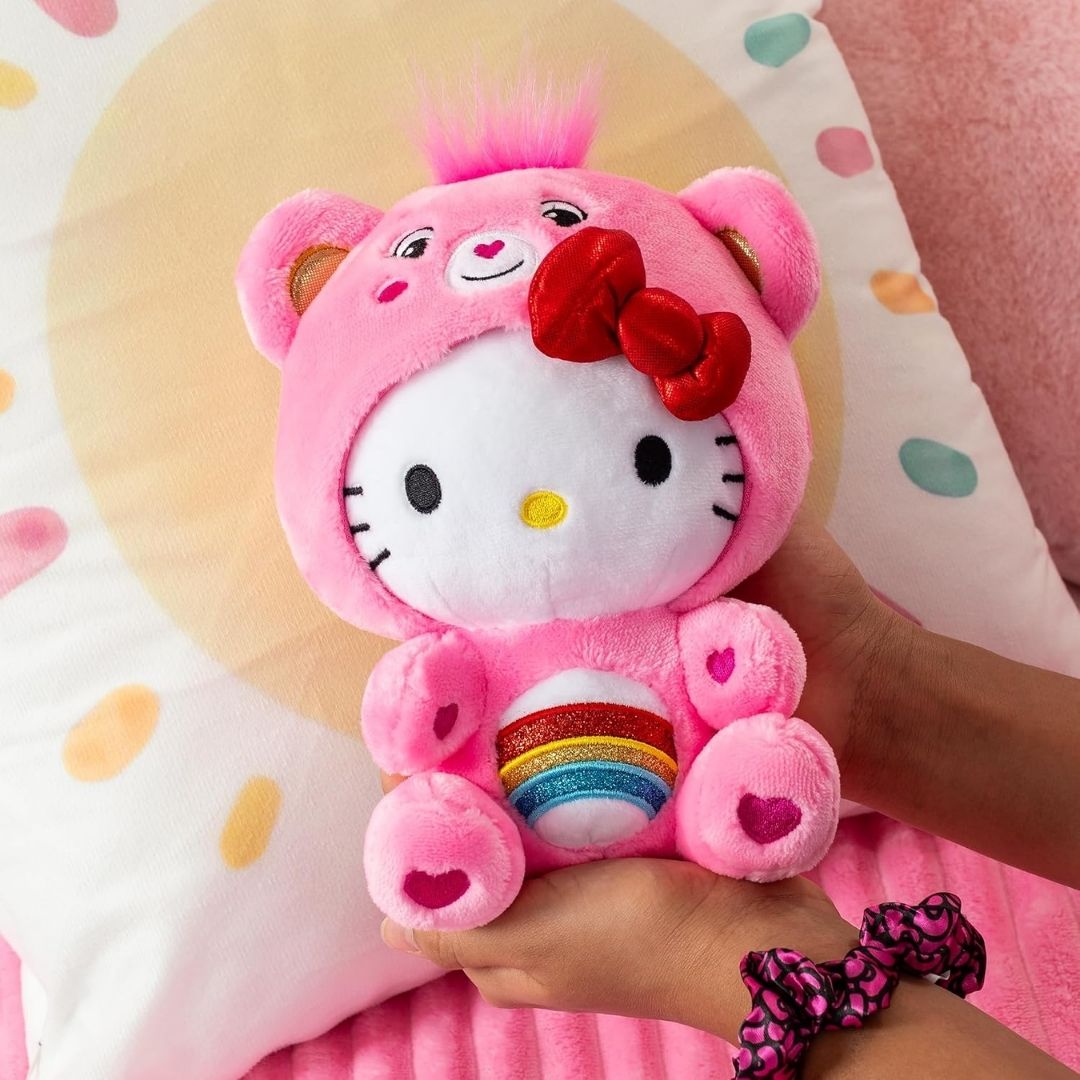 Care Bears Hello Kitty and Friends 22cm Hello Kitty as Cheer Bear