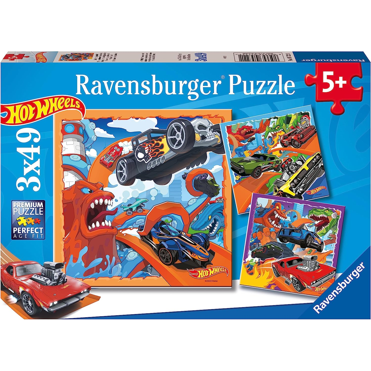 Toys N Tuck:Ravensburger 3 x 49pc Puzzles Hot Wheels,Hot Wheels