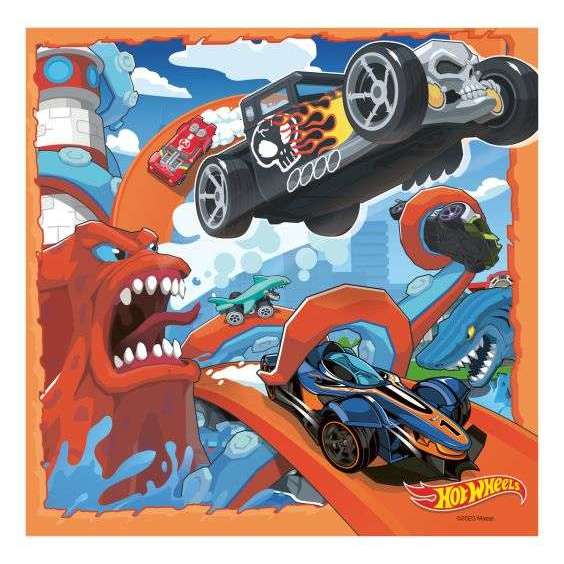 Toys N Tuck:Ravensburger 3 x 49pc Puzzles Hot Wheels,Hot Wheels