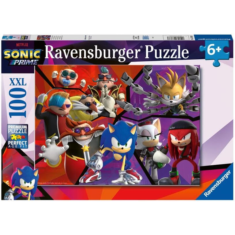 Toys N Tuck:Ravensburger 100 XXL Piece Puzzle Sonic Prime,Sonic The Hedgehog