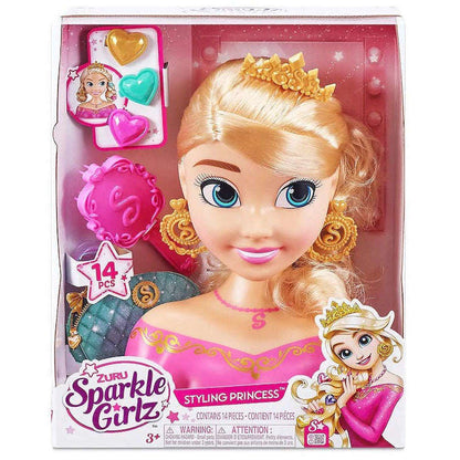Toys N Tuck:Sparkle Girlz Princess Hair Styling Head,Sparkle Girlz