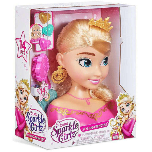 Toys N Tuck:Sparkle Girlz Princess Hair Styling Head,Sparkle Girlz