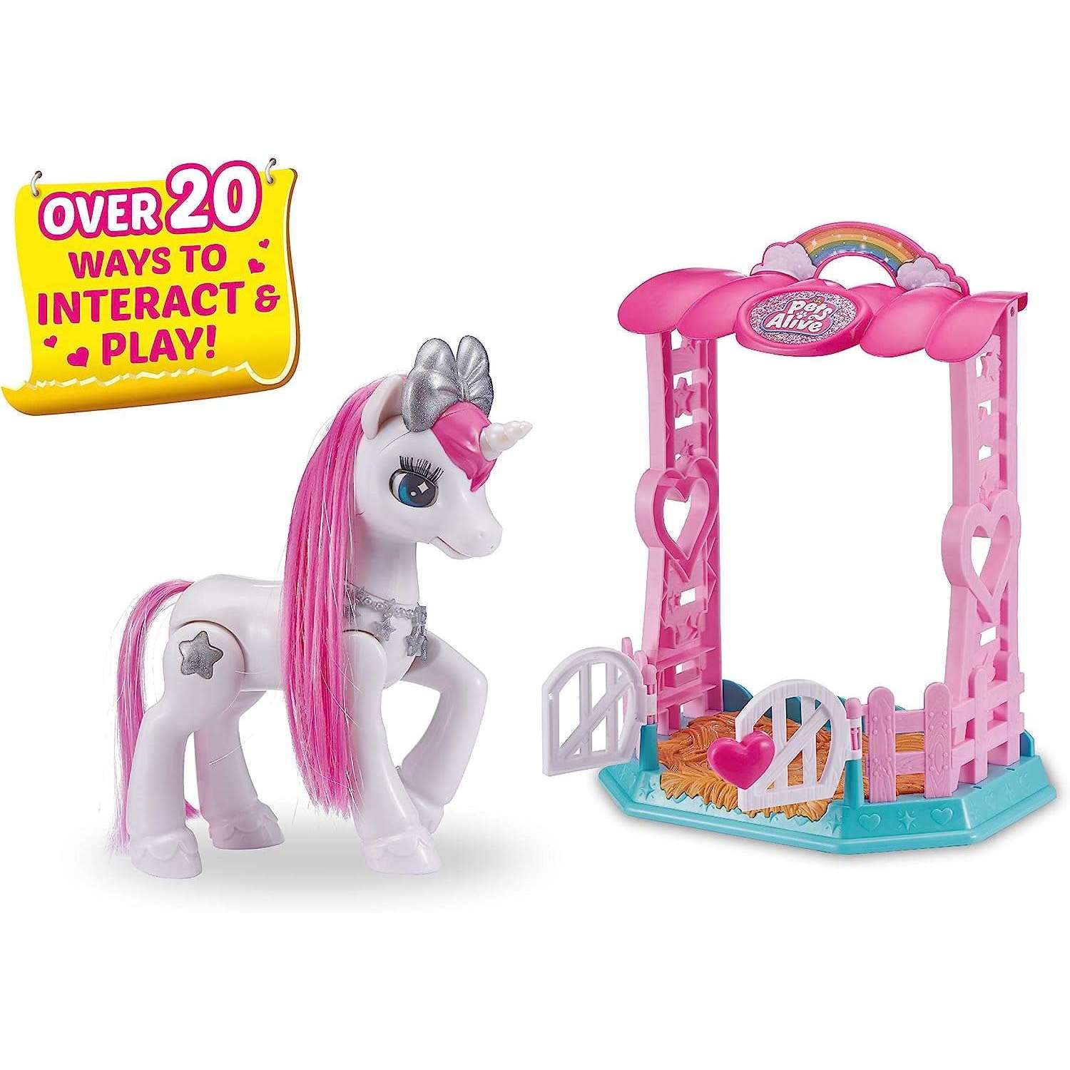 Toys N Tuck:Pets Alive My Magical Unicorn & Stable (White),Pets Alive