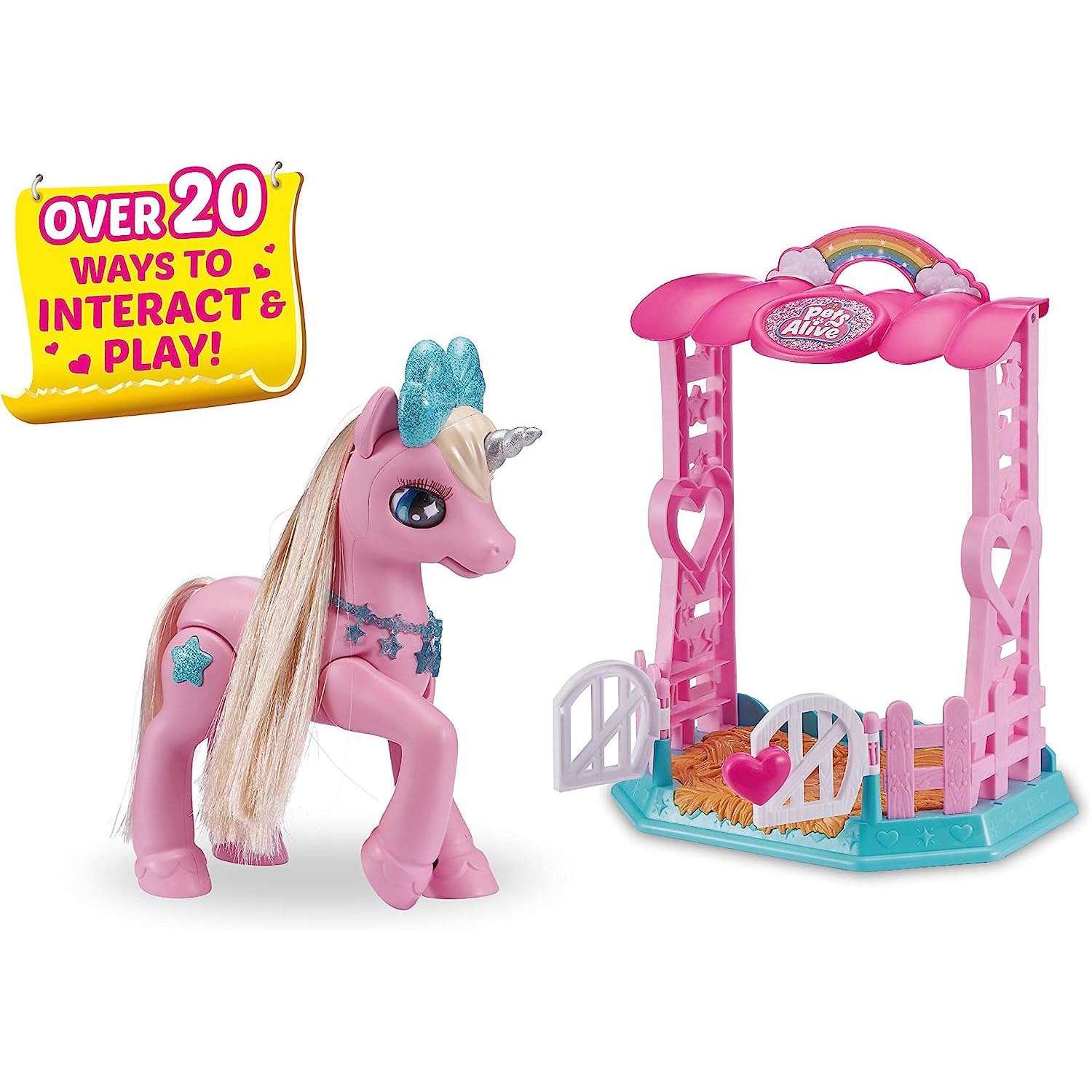 Toys N Tuck:Pets Alive My Magical Unicorn & Stable (Pink),Pets Alive