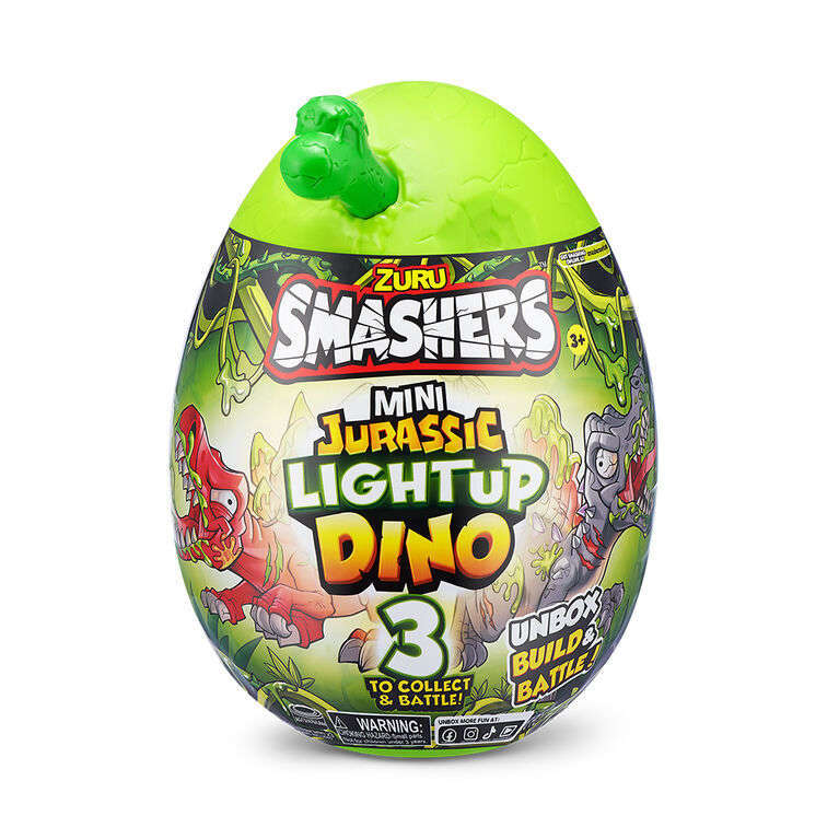 Toys N Tuck:Smashers Mini Jurassic Light Up Dino - Green T-Rex,Smashers