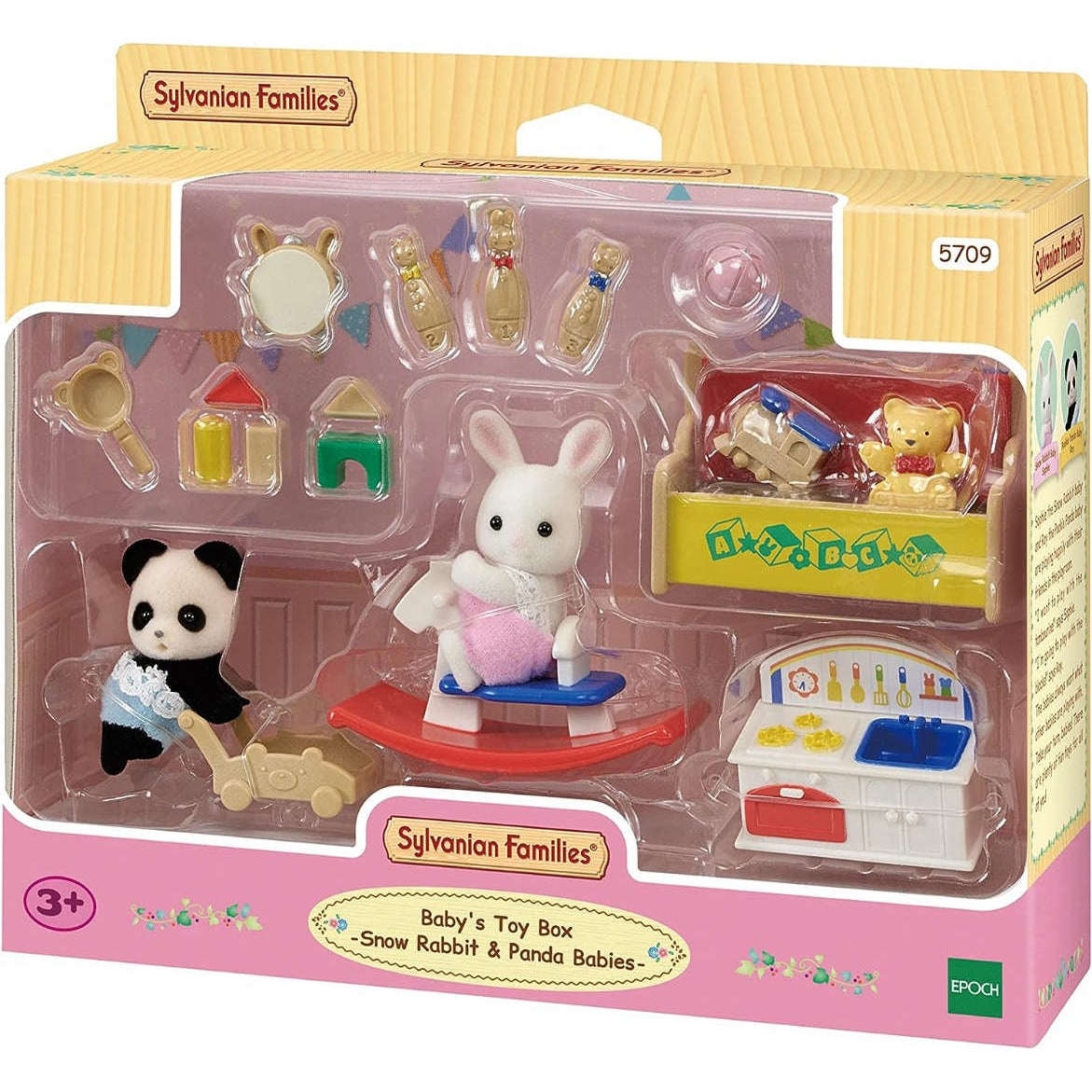 Toys N Tuck:Sylvanian Families Baby's Toy Box Snow Rabbit & Panda Babies,Sylvanian Families
