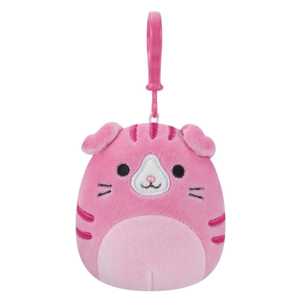 Toys N Tuck:Squishmallows 3.5 Inch Clip-on Plush - Geraldine the Scottish Fold Cat,Squishmallows