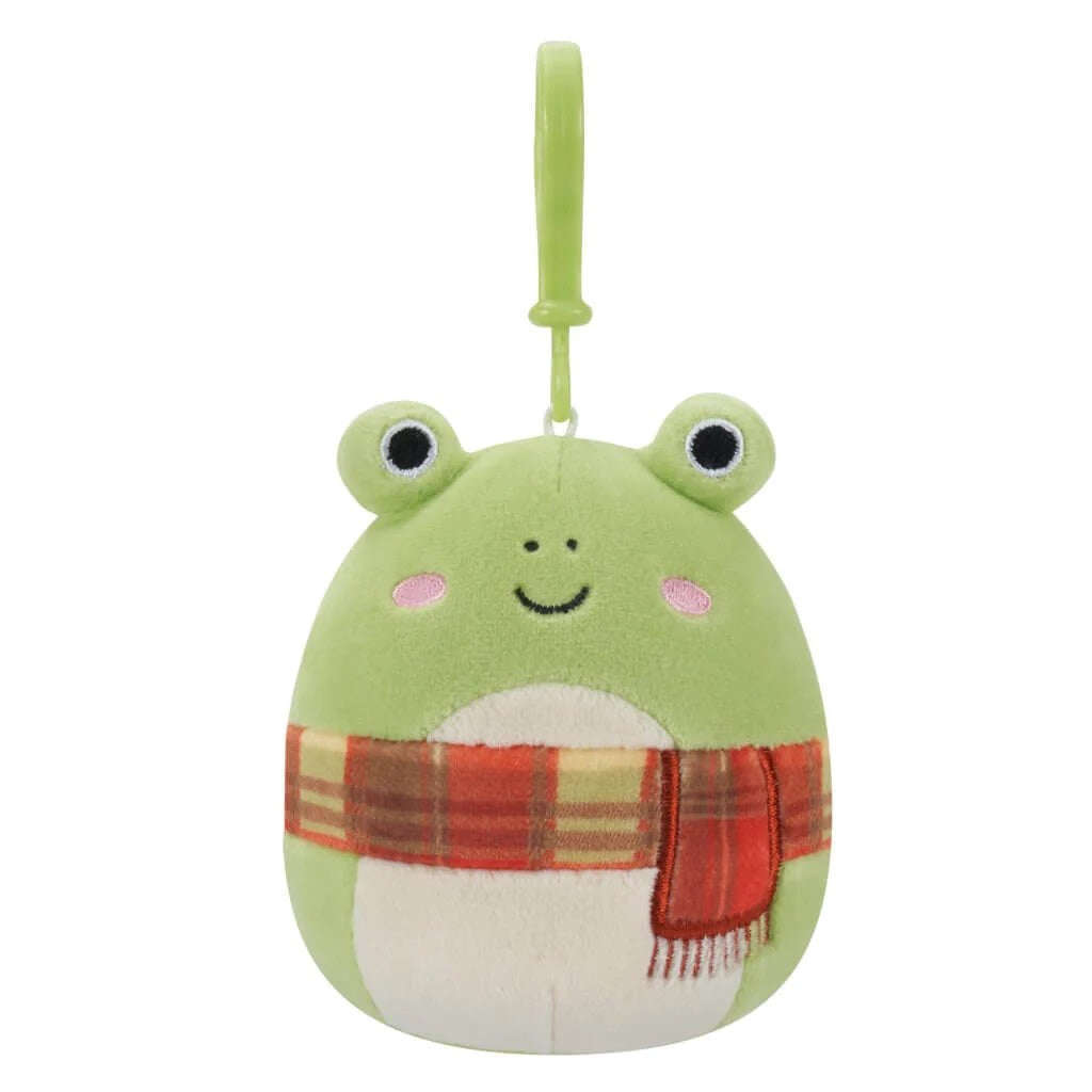 Toys N Tuck:Squishmallows 3.5 Inch Clip-on Plush - Wendy the Frog in Scarf,Squishmallows