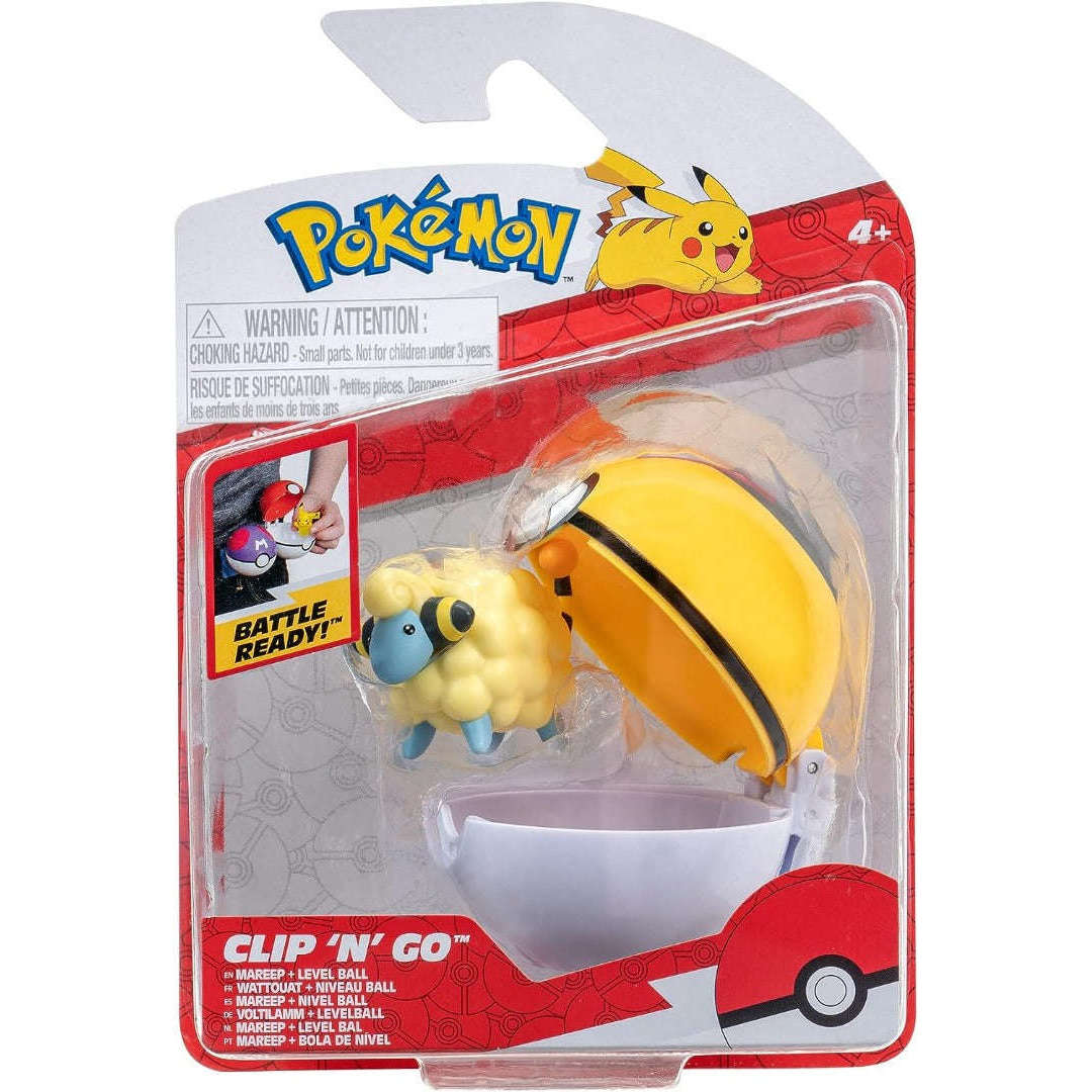 Toys N Tuck:Pokemon Clip 'N' Go - Mareep And Level Ball,Pokemon