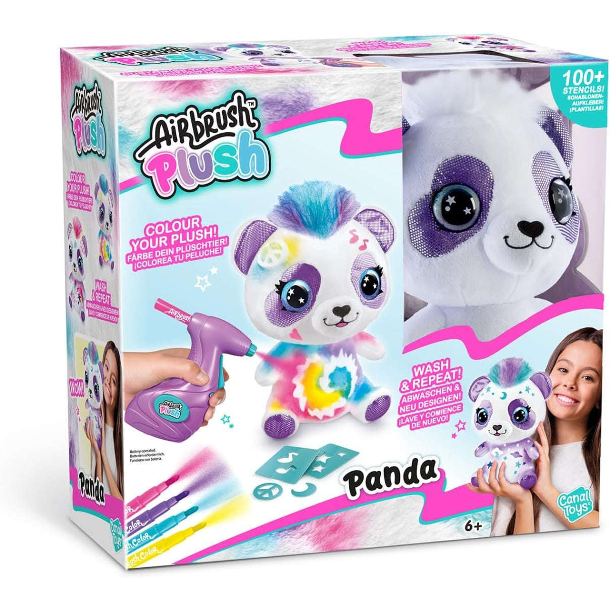 Toys N Tuck:Airbrush Plush - Panda,Airbrush Plush