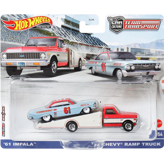 Toys N Tuck:Hot Wheels Car Culture Team Transport 61 Impala 72 Chevy Ramp Truck,Hot Wheels