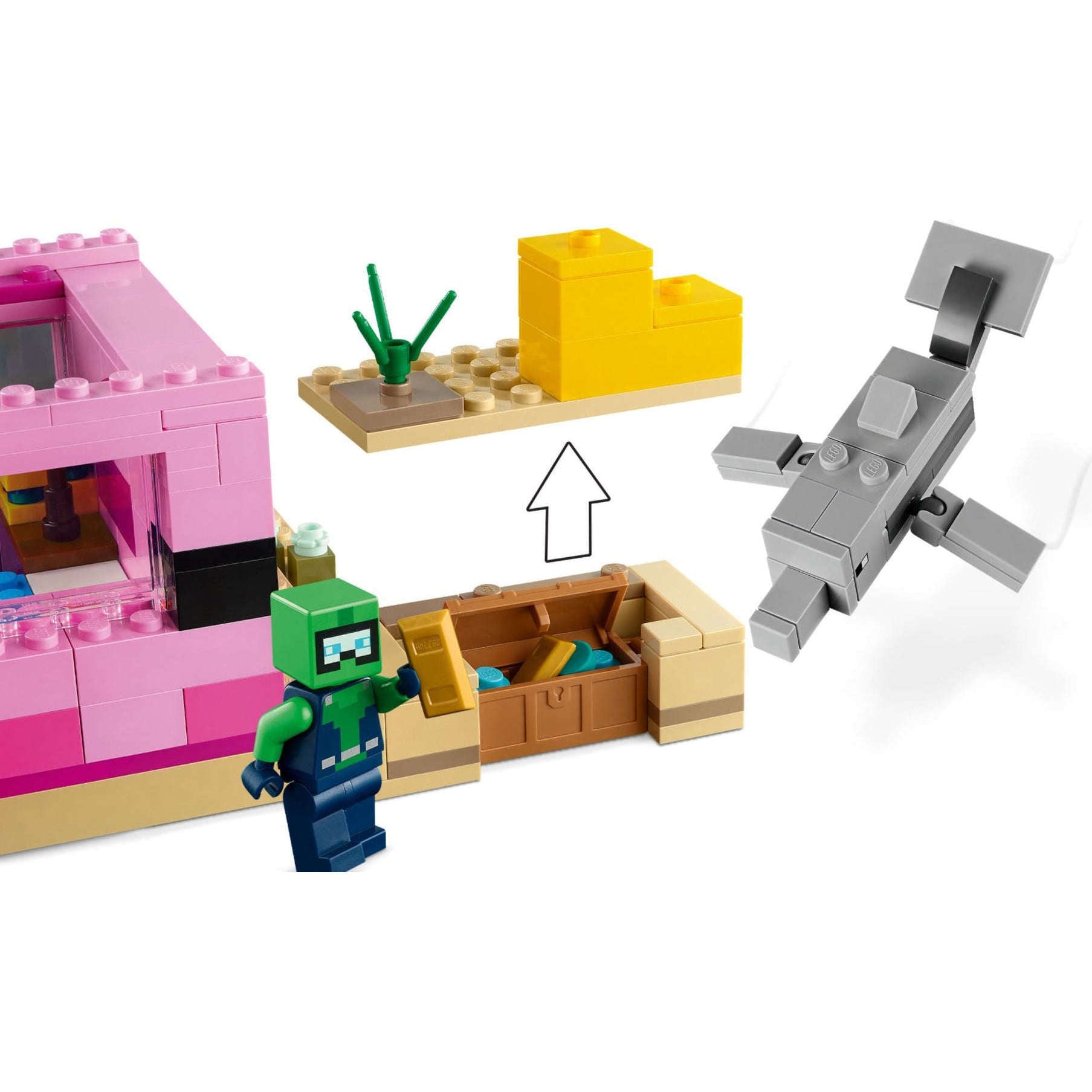 Toys N Tuck:Lego 21247 Minecraft The Axolotl House,Lego Minecraft