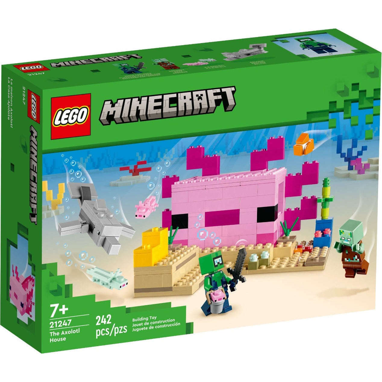 Toys N Tuck:Lego 21247 Minecraft The Axolotl House,Lego Minecraft