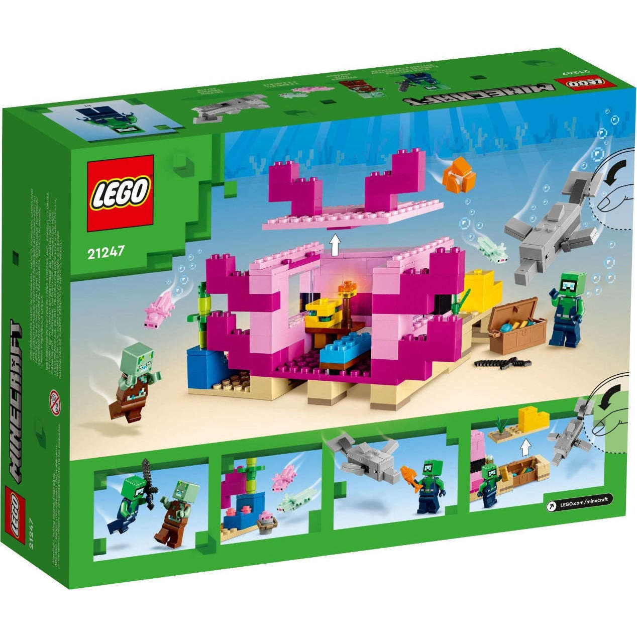 Toys N Tuck:Lego 21247 Minecraft The Axolotl House,Lego Minecraft