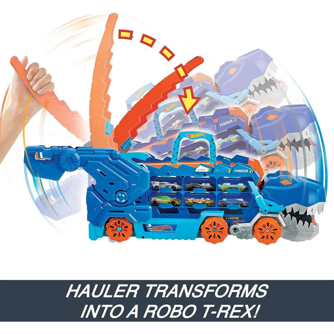 Toys N Tuck:Hot Wheels Ultimate T-Rex Transporter,Hot Wheels