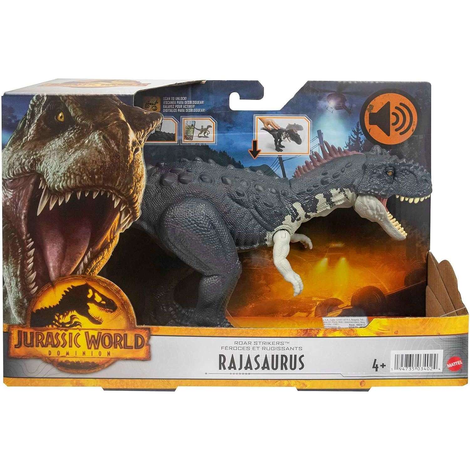 Toys N Tuck:Jurassic World Roar Strikers Rajasaurus,Jurassic World